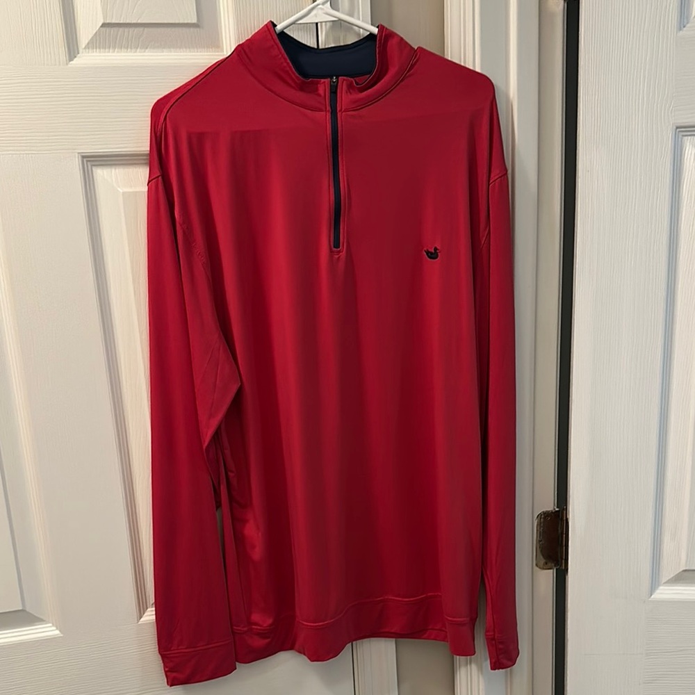 Southern Marsh Red/Pink Performance 1/4 Zip
